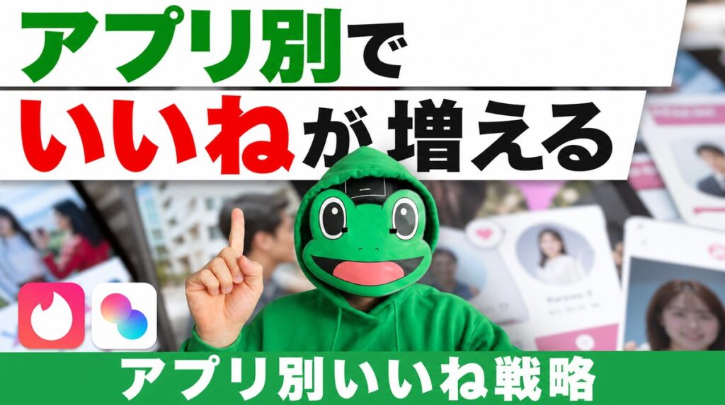 いいねが増えるアプリ別の運用|マチアプはサブ写真と初動で決まる