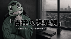 返信がこない時に自分を責めるな｜マチアプ「責任の境界線」