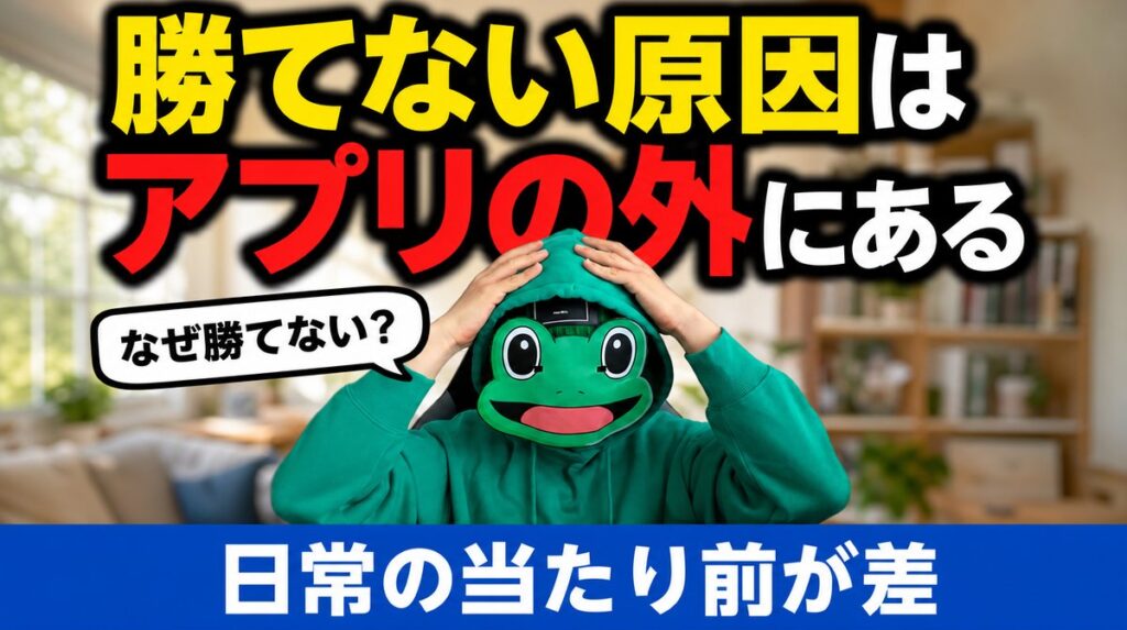 マチアプで勝てない原因はアプリの外にある｜日常の当たり前ができているか