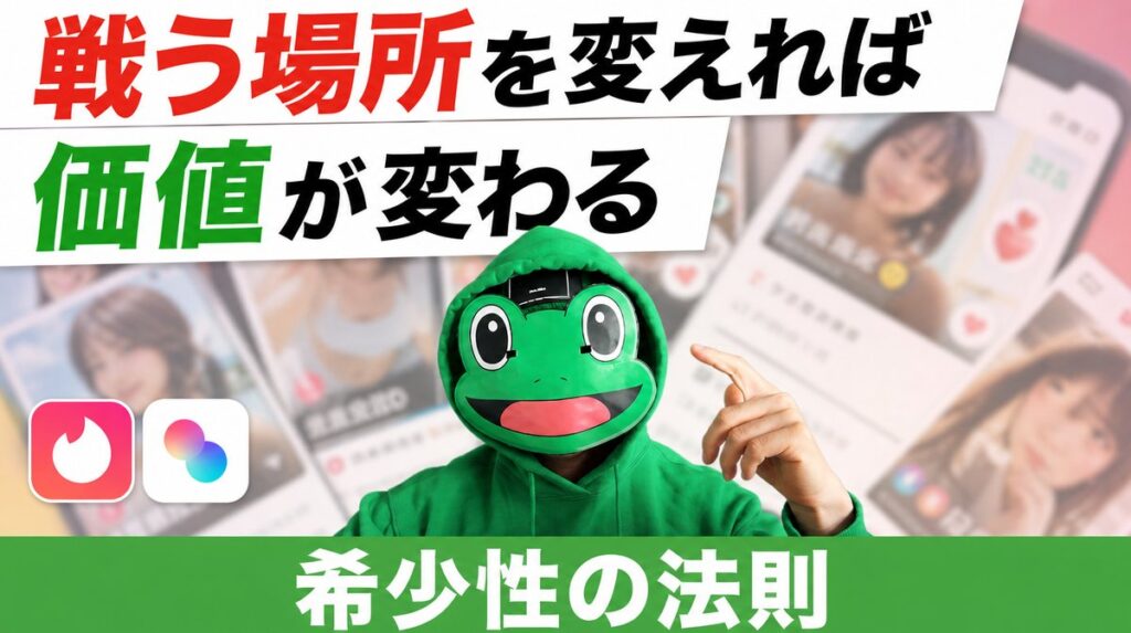 戦う場所を変えれば価値が変わる｜希少性の法則とマッチングアプリ恋愛