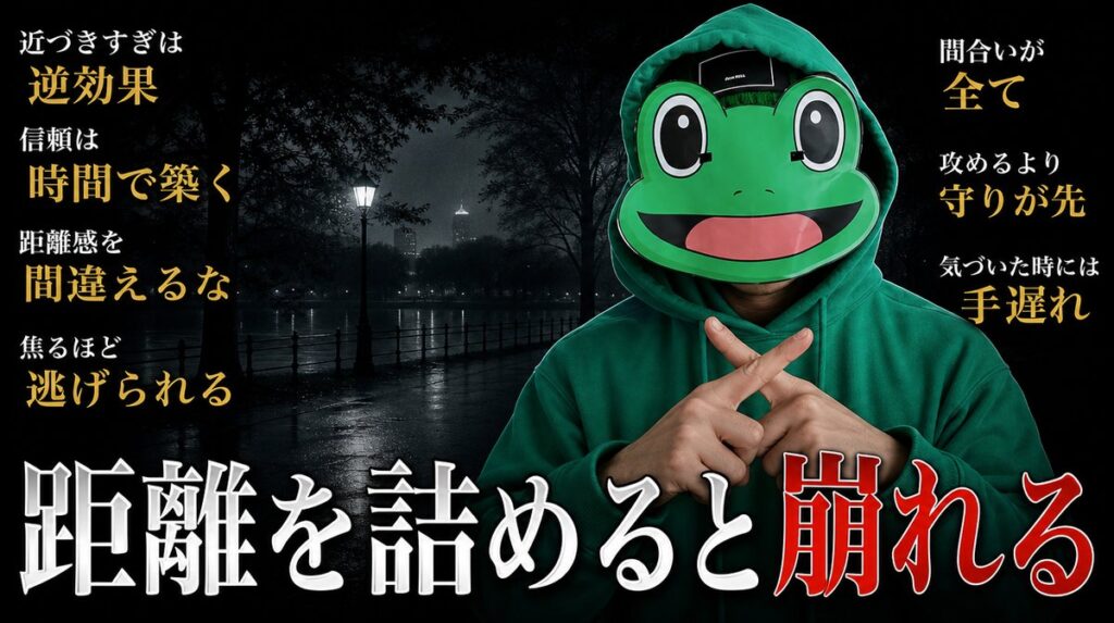 距離を詰めようとした瞬間に崩れる｜マチアプの正しい距離の縮め方