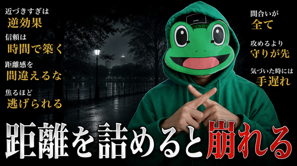 距離を詰めようとした瞬間に崩れる|マチアプの正しい距離の縮め方