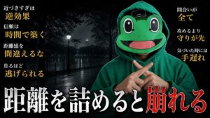 距離を詰めようとした瞬間に崩れる｜マチアプの正しい距離の縮め方