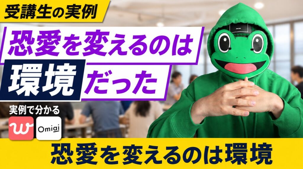 マッチングアプリで恋愛を変えるのは環境|1年半で別人になった受講生