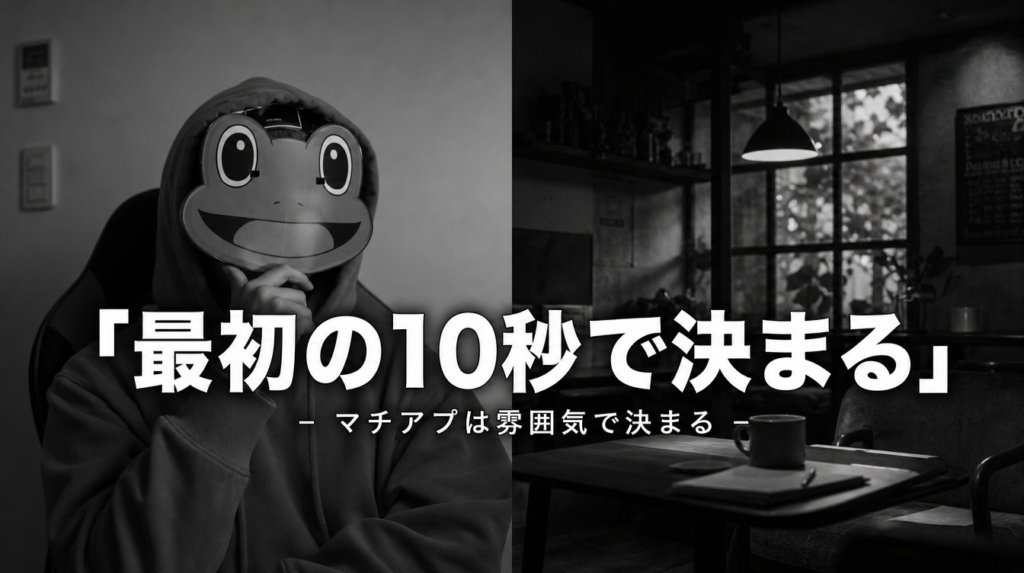 恋愛は最初の10秒で決まる｜マチアプで雰囲気を作る3要素