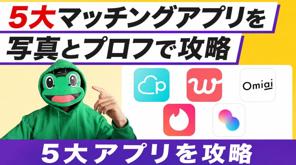 5大マッチングアプリ別に写真とプロフィールを整える。登録初日の動き方