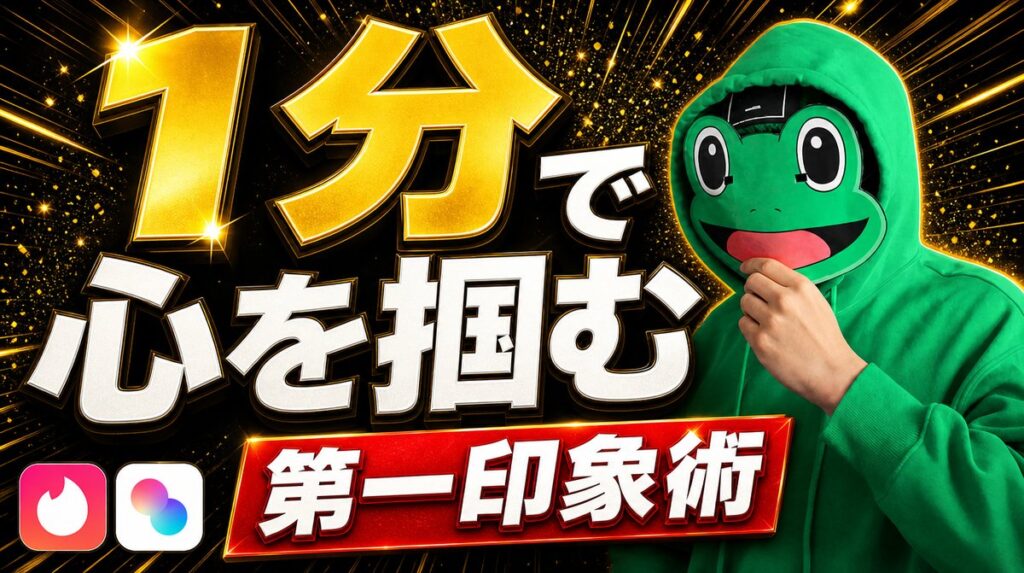 出会って1分で心を掴む人の共通点｜マチアプの第一印象術