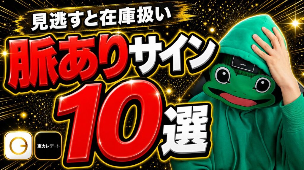脈ありサイン10選。見逃すと在庫扱いになるマッチングアプリ