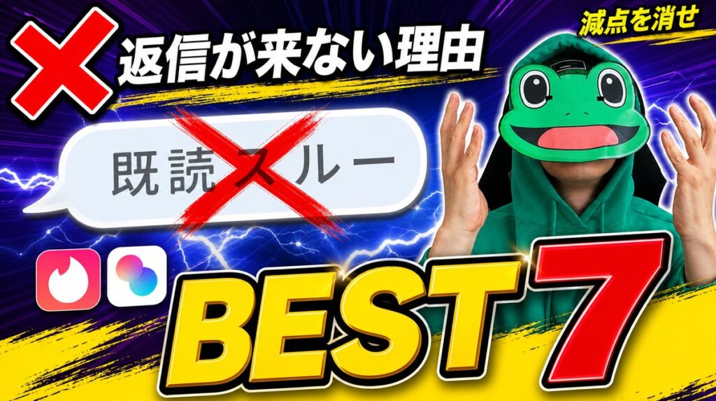 マチアプで返信が来ない理由7つ|減点を消すところから始める