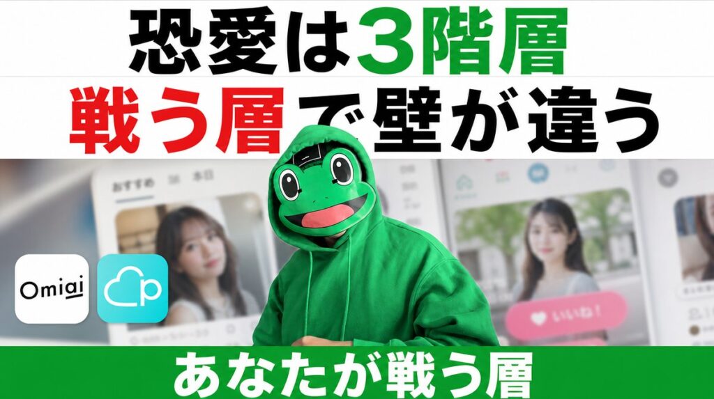 マッチングアプリの恋愛は3階層。あなたが戦う層でぶつかる壁は全く違う