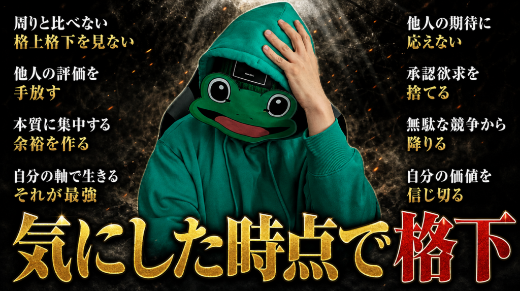 格上・格下を気にした時点で格下|マッチングアプリで余裕を作る方法