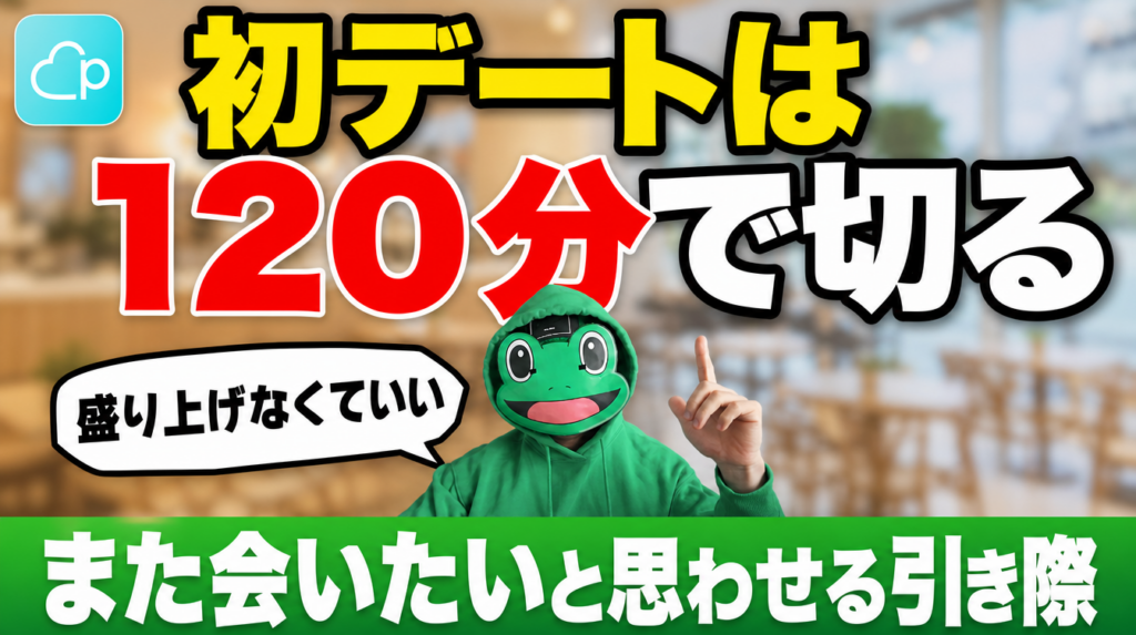 ペアーズの初デートは120分で切る｜また会いたいと思わせる引き際