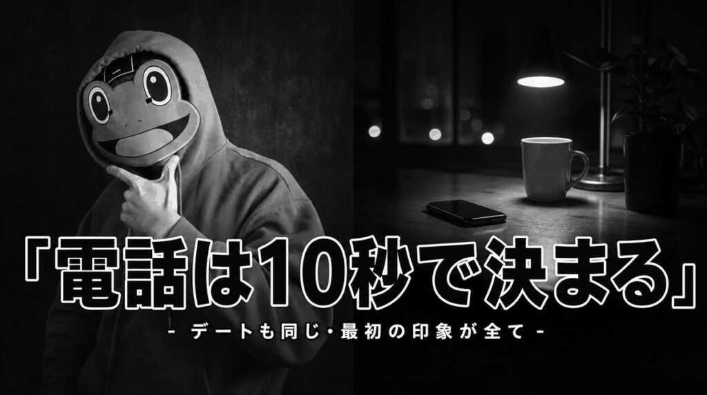 電話とデートは最初の10秒で決まる|マッチングアプリのマインド
