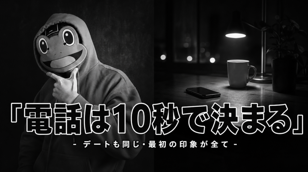 電話とデートは最初の10秒で決まる｜マッチングアプリのマインド