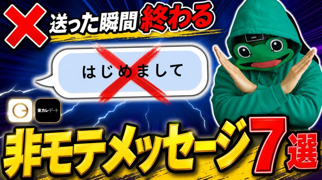 送った瞬間に終わる非モテメッセージ7選｜マッチングアプリ