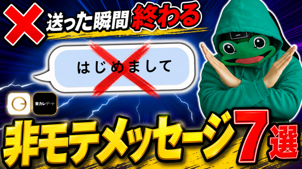 送った瞬間に終わる非モテメッセージ7選|マッチングアプリ