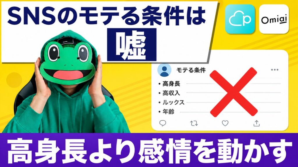SNSの「モテる条件」は嘘。高身長より感情を動かす徳でマチアプは勝つ