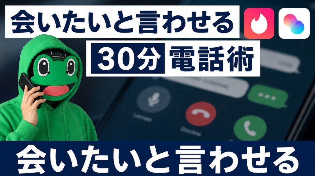 「会いたい」と言わせる30分電話術の完全フロー｜マッチングアプリ