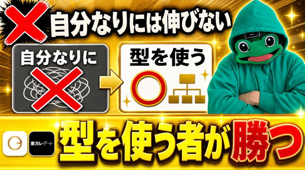 「自分なりに」が口癖の男は伸びない。型を使う者が勝つ|マチアプ
