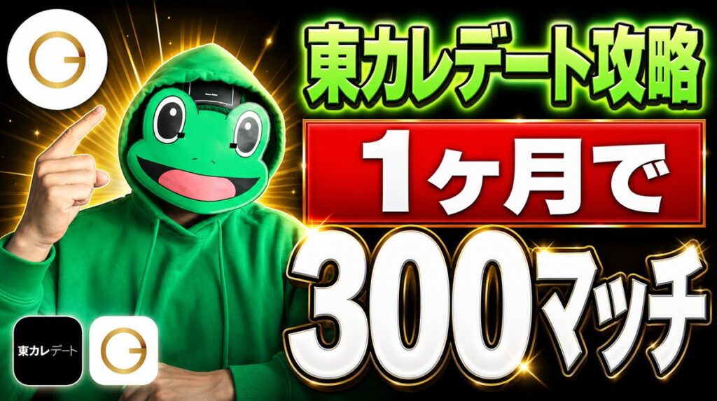 審査制の東カレデートで1ヶ月300マッチ|かえるがプロフを整えた