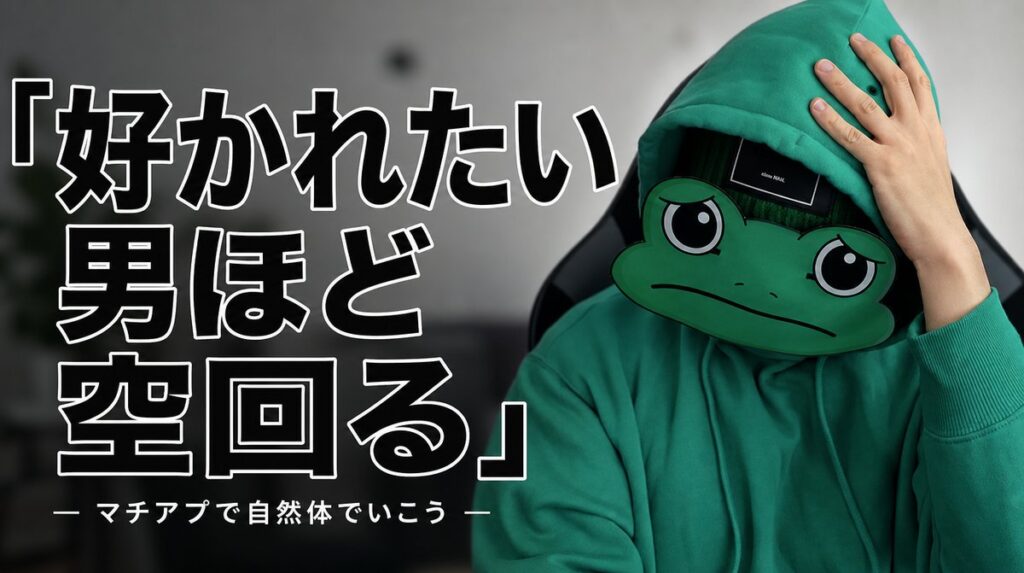好かれようとするほど不自然になる|マチアプの空回りを止める方法