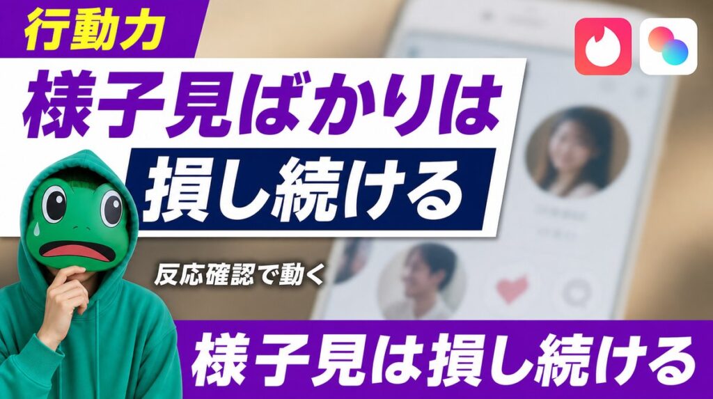 様子見ばかりの男は恋愛で損し続ける｜マチアプは反応確認で動こう