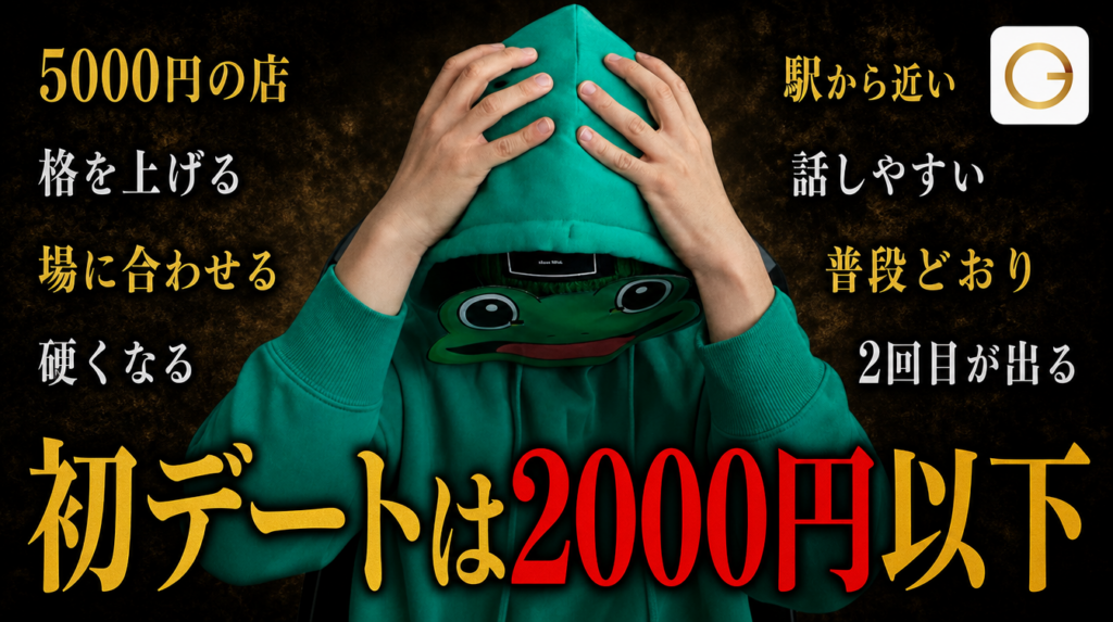 ゴージャスの初デートは2000円以下でいい|場所を決める3つの基準
